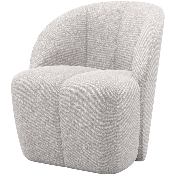 WOOOD Mojo Draaifauteuil - Bouclé - Ecru Melange - 75x68x77
