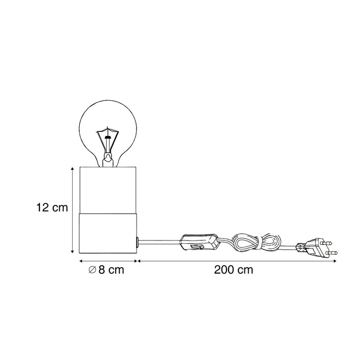 QAZQA Moderne tafellamp zwart marmer - Marissa