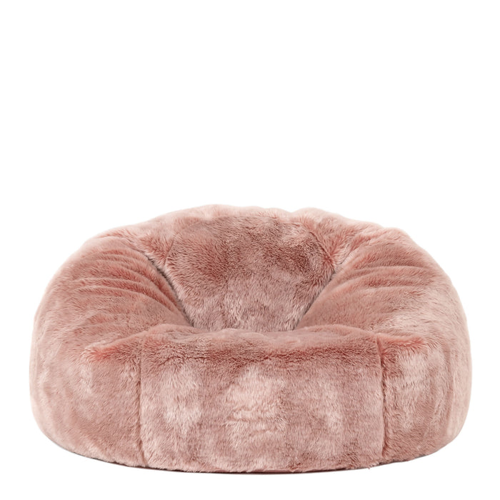 icon Kingston Zitzak - Fluffy Pluche Imitatiebont - Roze
