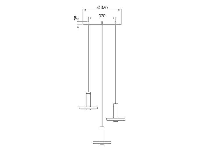Beads 3 cluster hanglamp LED Ø56,1 zwart