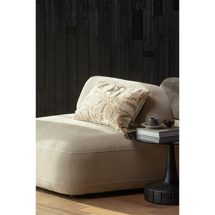 WOOOD Soya Bijzettafel - Mango Hout|Glas - Zwart - 43x60x60