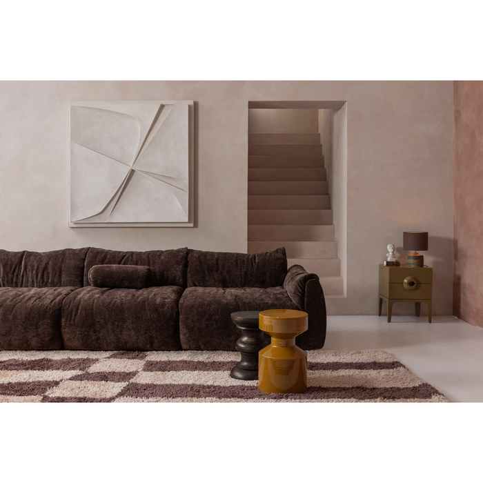 WOOOD Menzo Tafellamp - Hout - Warm Bruin - 35x25x25