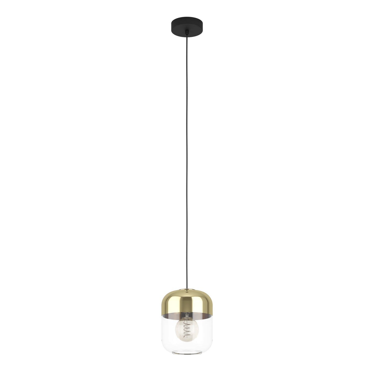 EGLO Maryvilla Hanglamp - E27 - Ø 17 cm - Goud|Zwart