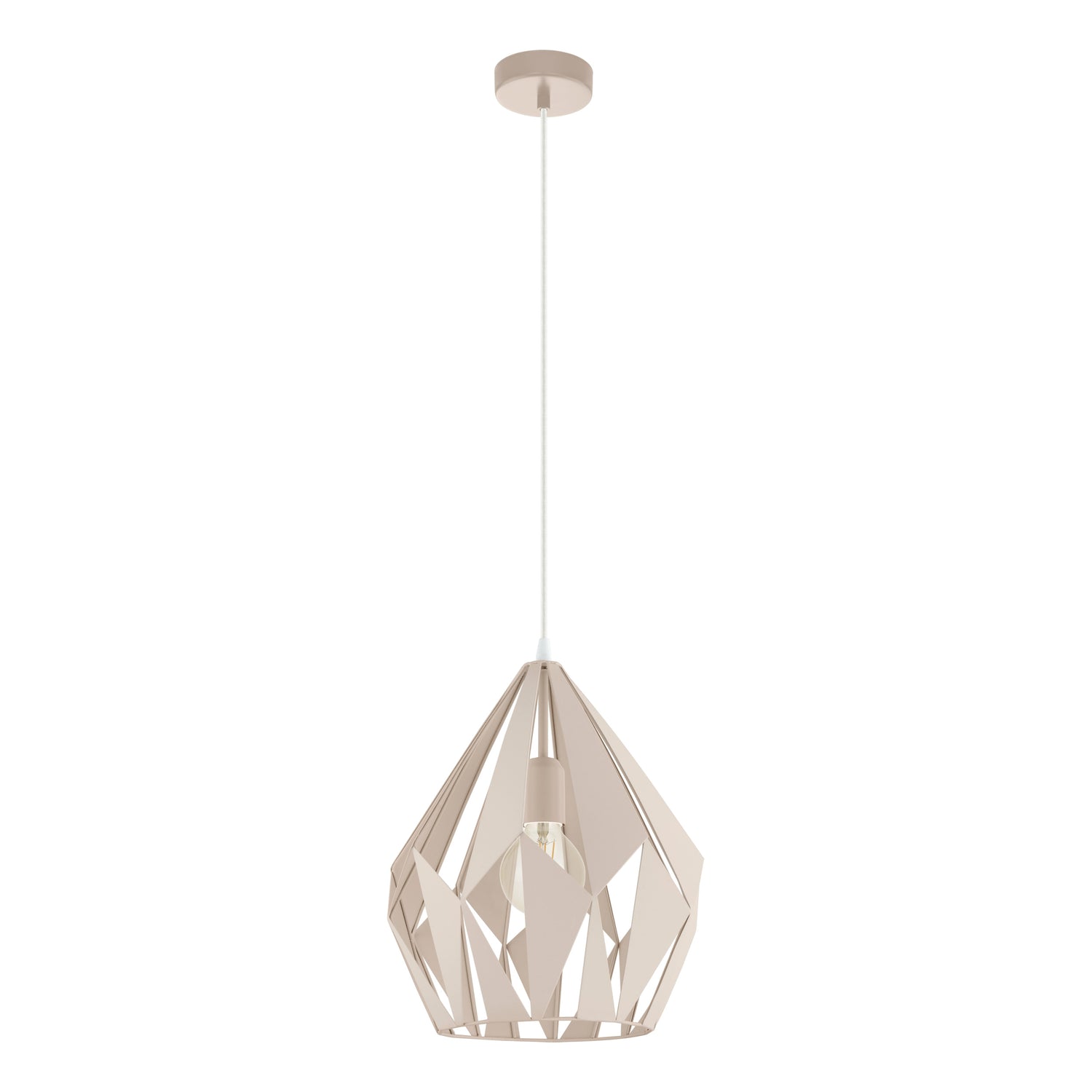 EGLO Carlton-p - hanglamp - Ø31 cm - E27 - abrikoos