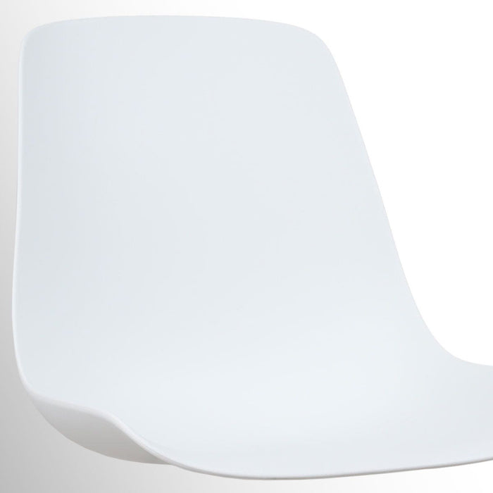 Nolon Noa-Pip Eetkamerstoel Wit - Kunststof - Zwart Onderstel