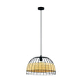 EGLO Anwick - Hanglamp - E27 - Ø 50 cm - Zwart|Rotan