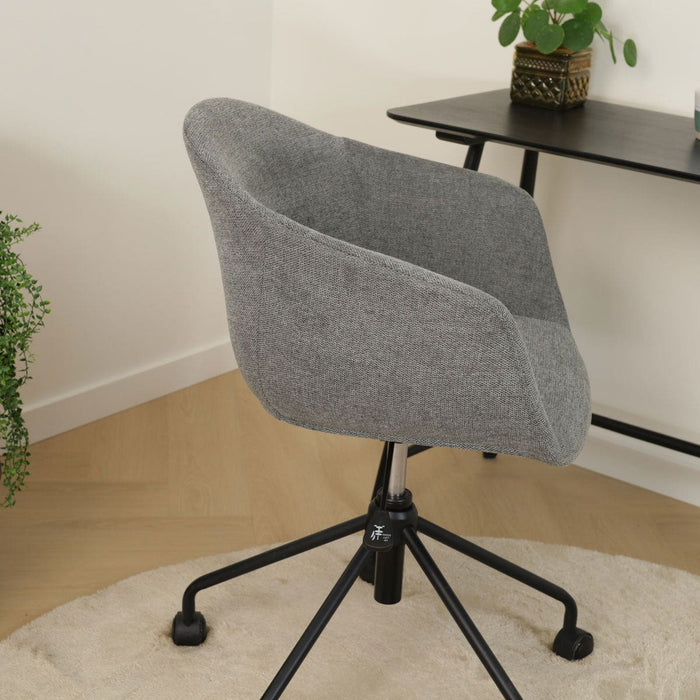 Nolon Nout-Otis Bureaustoel Donkergrijs - Armleuningen - Zwart