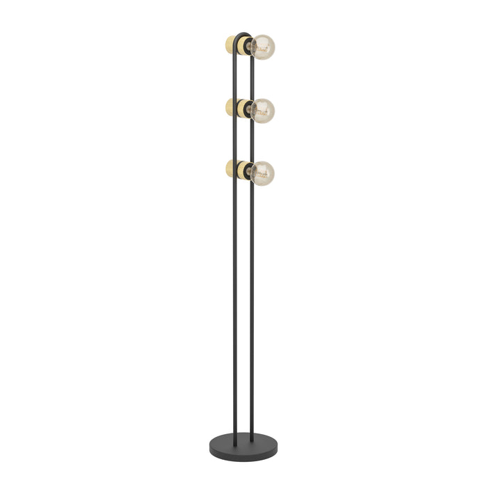 EGLO Chieveley Vloerlamp - E27 - 140,5 cm - Zwart|Bruin