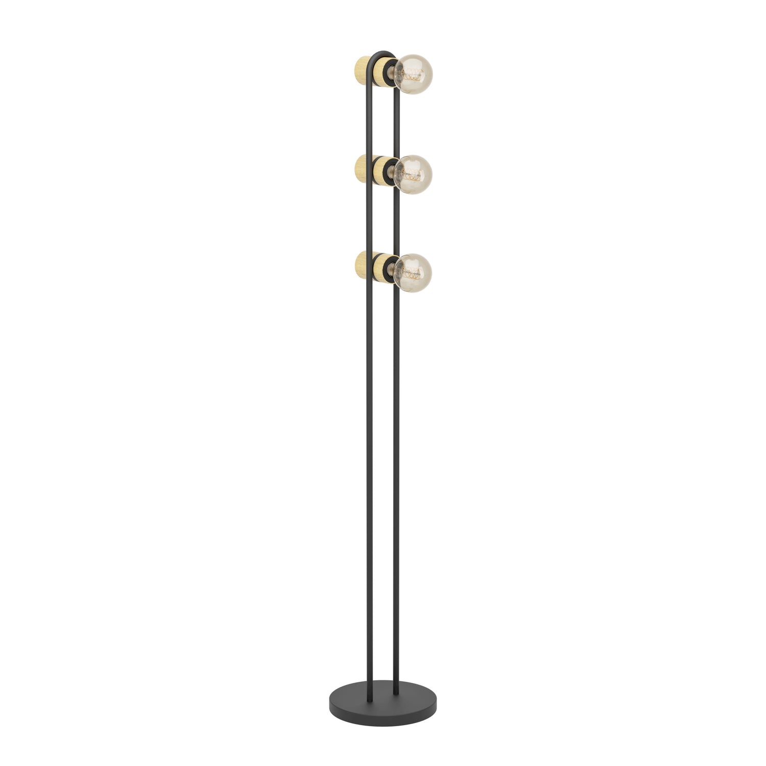 EGLO Chieveley Vloerlamp - E27 - 140,5 cm - Zwart|Bruin