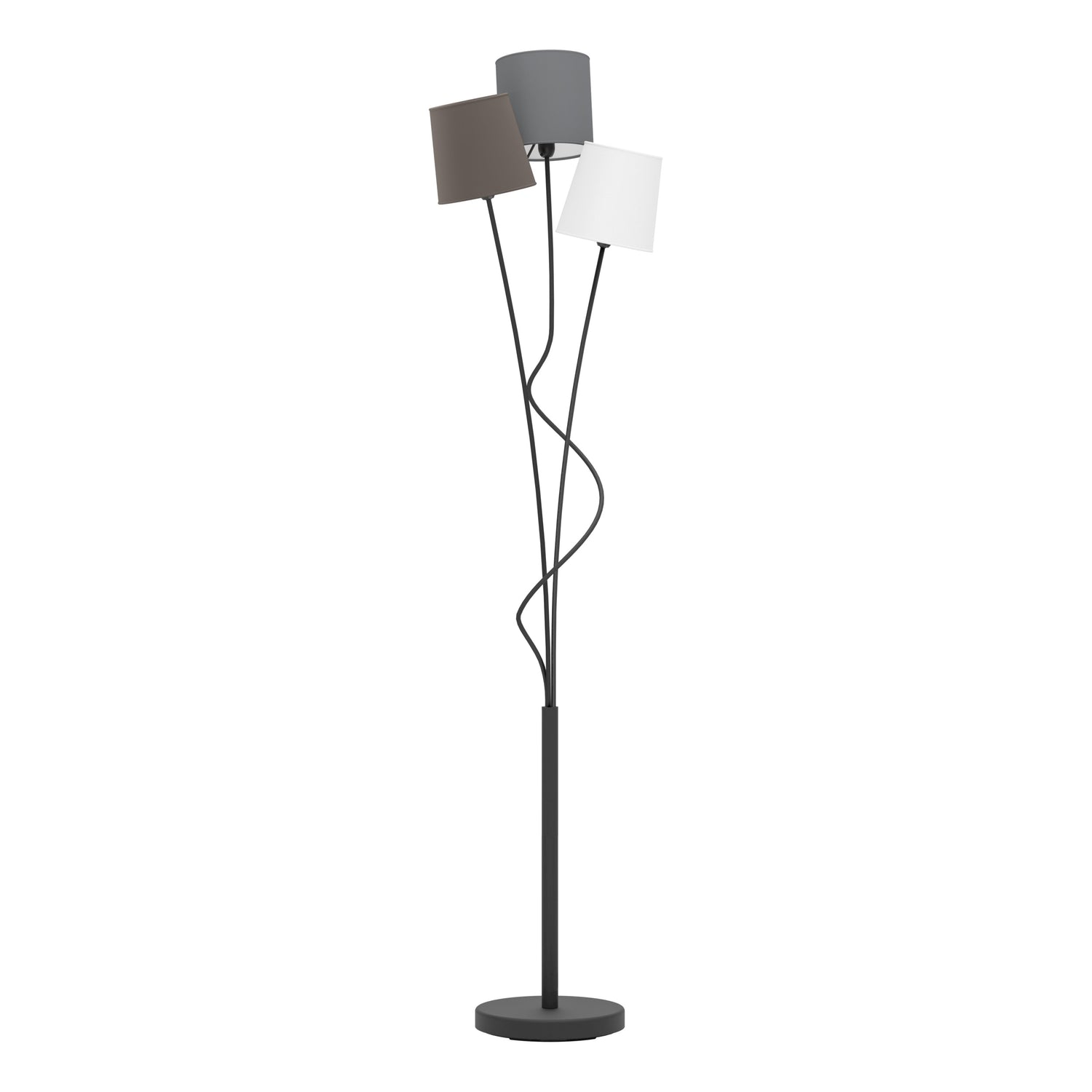 EGLO Maronda Vloerlamp - E14 - 152 cm - Zwart|Antraciet, Wit, Bruin