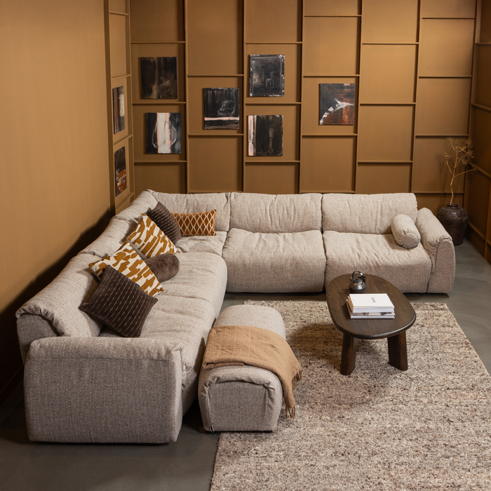 WOOOD Baggy 1-Zits Met Arm Rechts - Geweven Stof - Bruin Melange -