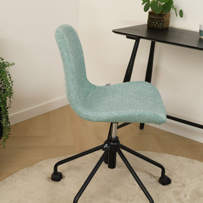 Nolon Nout-Fé Bureaustoel Zacht Groen - Stof - Zwart Onderstel