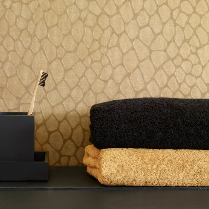 London Handdoek Black | Zwart | Katoen