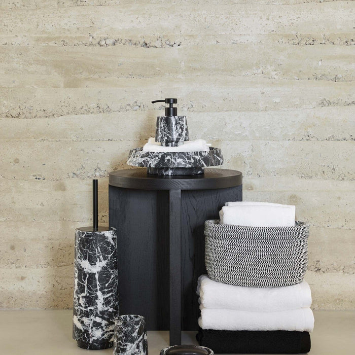 London Handdoek Black | Zwart | Katoen