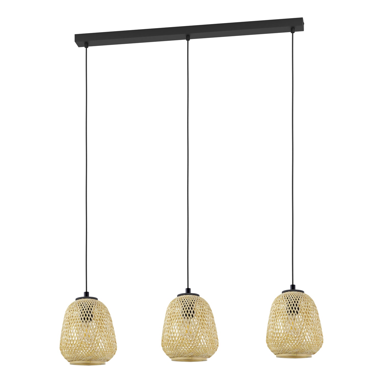 EGLO Dembleby - Hanglamp - E27 - 90 cm - Zwart