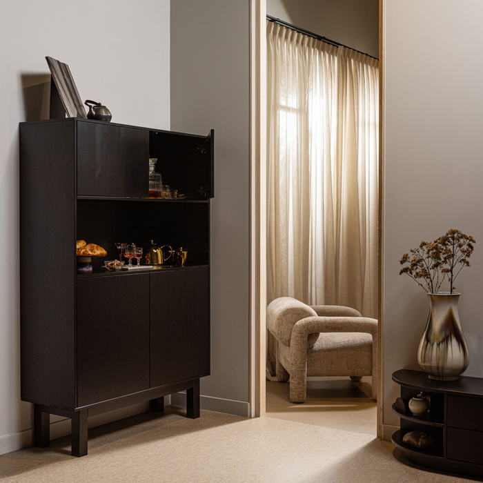 WOOOD Lenny Fauteuil - Polyester  - Zand - 65x76x82