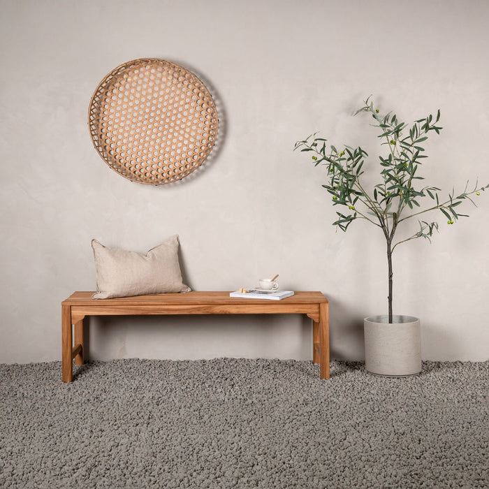 Fjôrd - Bankje Naturel Teakhout - 150x40x45cm - Kenya