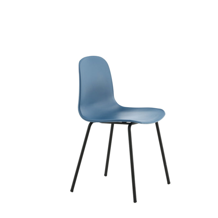 Fjôrd - Eetkamerstoel Blauw Kunststof - Arctic - Set van 2