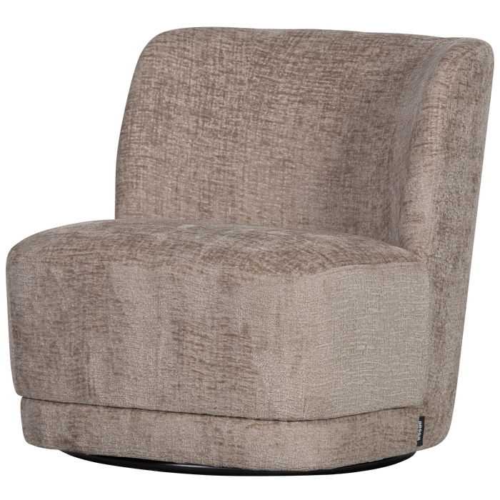 WOOOD Atty Draaifauteuil - Polyester - Zand - 75x74x65