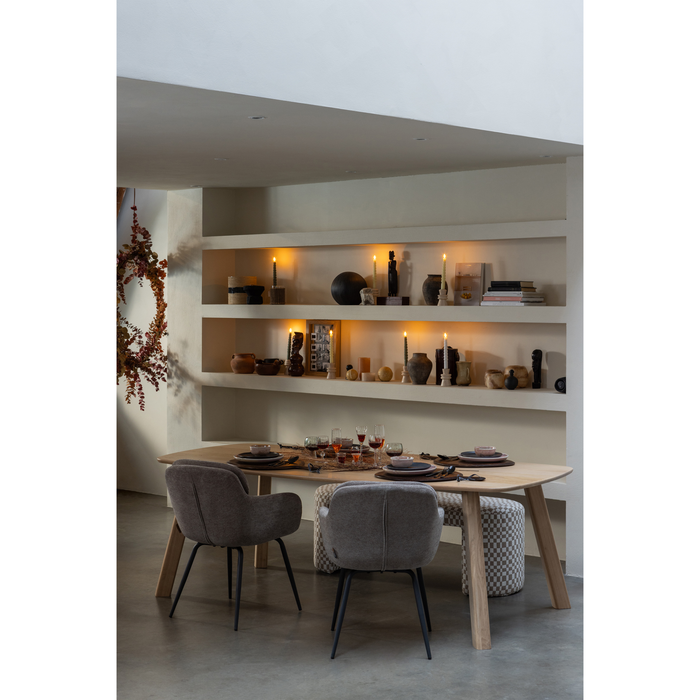 WOOOD Tablo Eettafel Deens Ovaal 220x100 - Eiken - Transparant