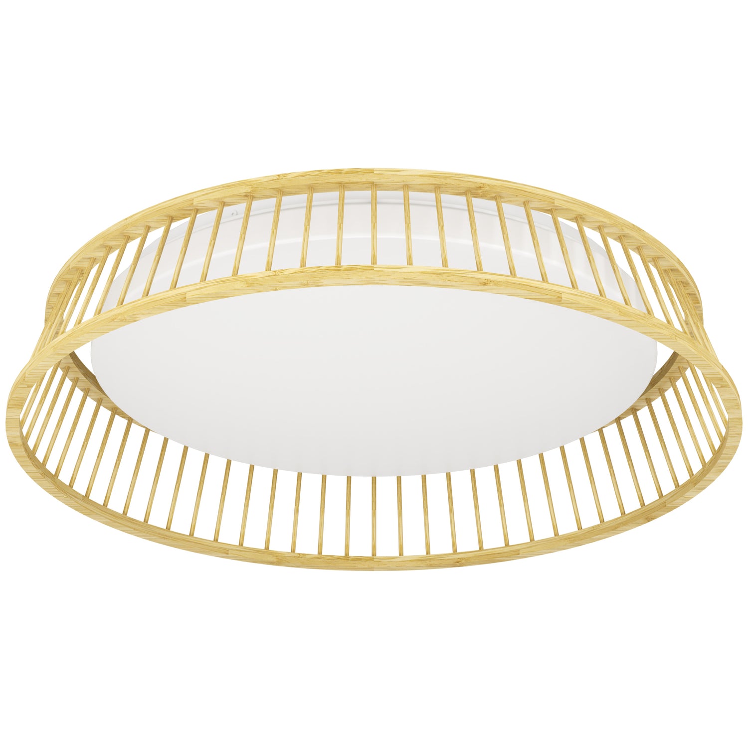 EGLO Luppineria Plafondlamp - LED - Ø 45 cm - Bruin|Wit - Hout