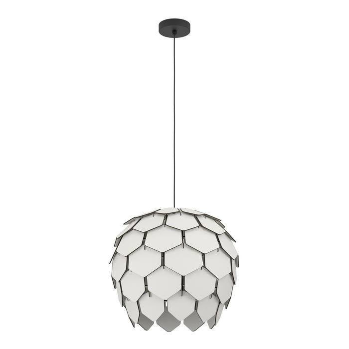 EGLO Mattanza Hanglamp - E27 - Ø 49,5 cm - Grijs|Zwart - Hout|Staal