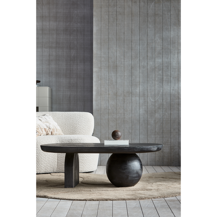 WOOOD Steppe Salontafel - Mango Hout - Zwart - 38x110x72