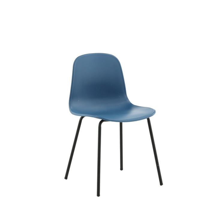 Fjôrd - Eetkamerstoel Blauw Kunststof - Arctic - Set van 2