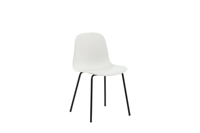 Fjôrd - Eetkamerstoel Wit Kunststof - Arctic - Set van 2