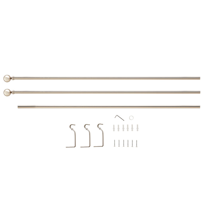 ACAZA Gordijnroede Zilver