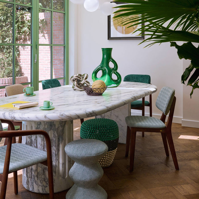 POLSPOTTEN Dot Kruk/Bijzettafel - Groen / Zwart / Zilver