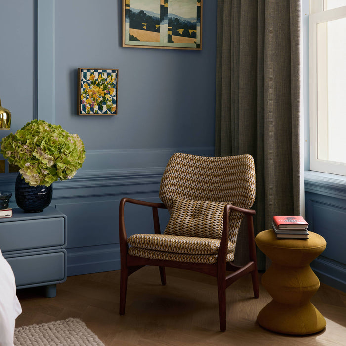 POLSPOTTEN Peggy Loungestoel - Oker / Wit