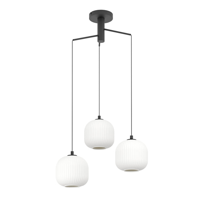 EGLO Mantunalle Hanglamp - E27 - Ø 62 cm - Zwart|Wit