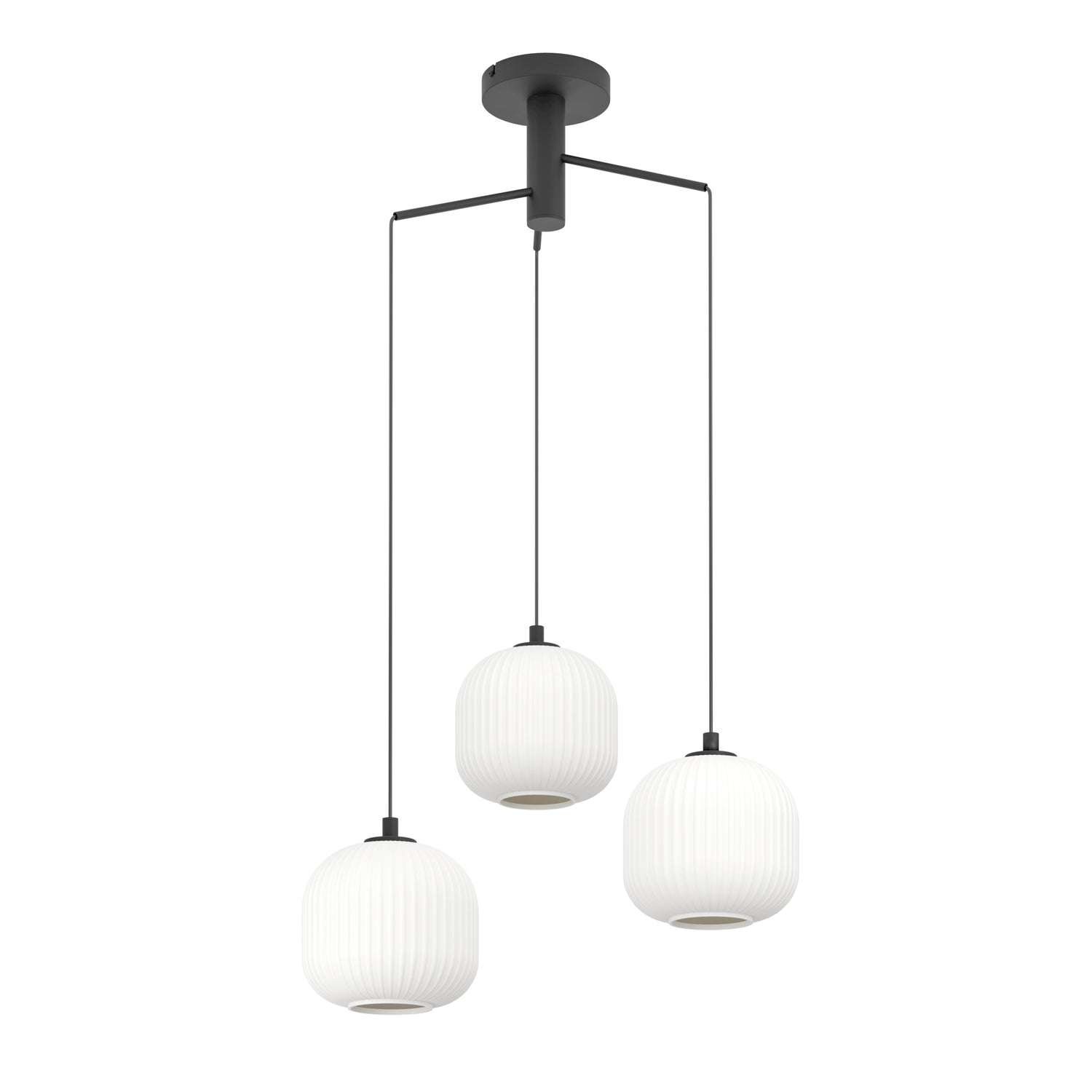 EGLO Mantunalle Hanglamp - E27 - Ø 62 cm - Zwart|Wit