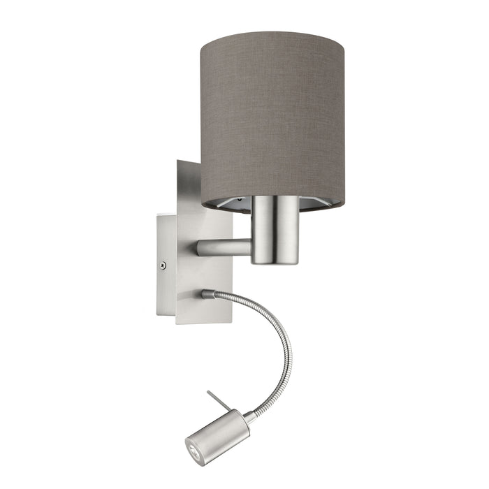 EGLO Pasteri Wandlamp - E27|LED - 38 cm - Grijs|Bruin|Antraciet