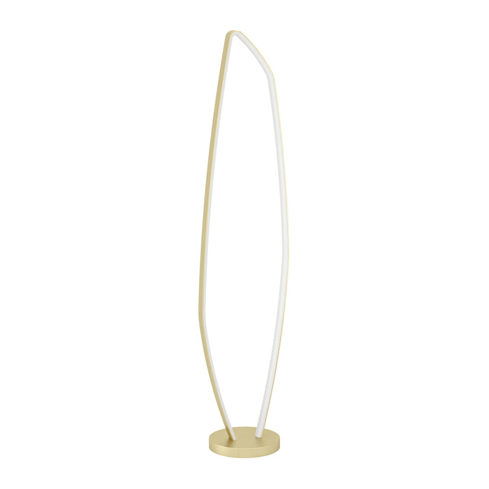 EGLO Vallerosa Vloerlamp - LED - 128,5 cm - Goud|Wit - Staal