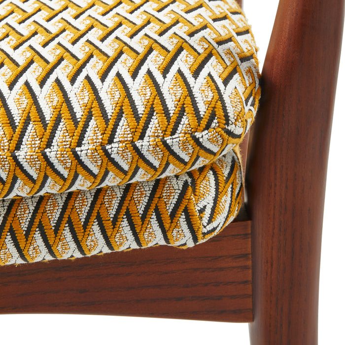 POLSPOTTEN Peggy Loungestoel - Oker / Wit