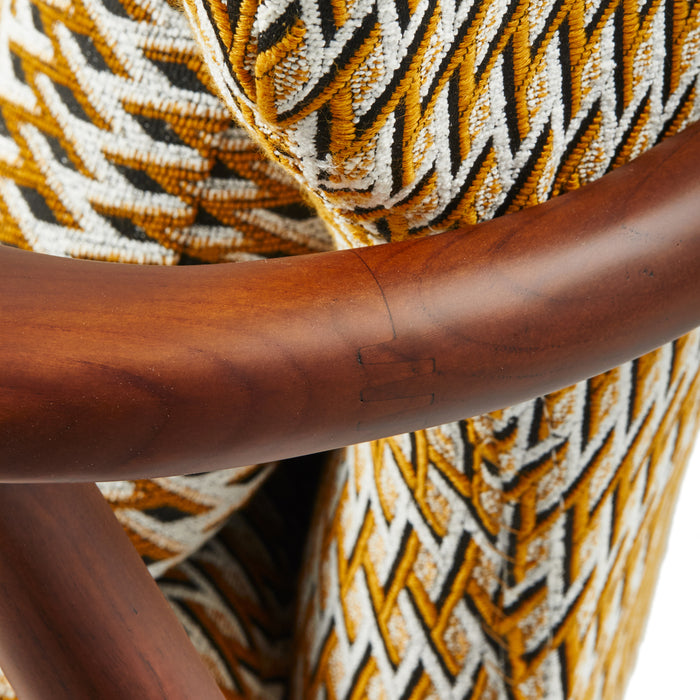 POLSPOTTEN Peggy Loungestoel - Oker / Wit