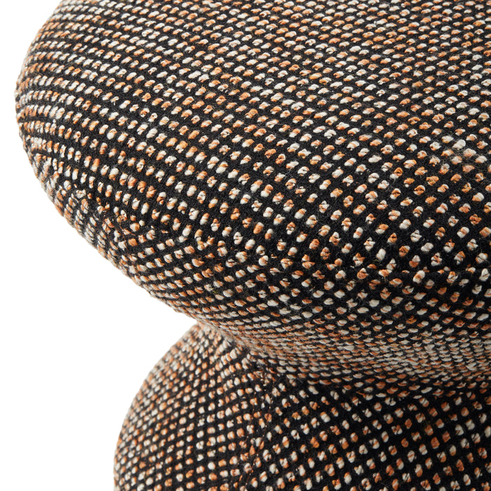 POLSPOTTEN Zig Zag Kruk - Donkerbruin