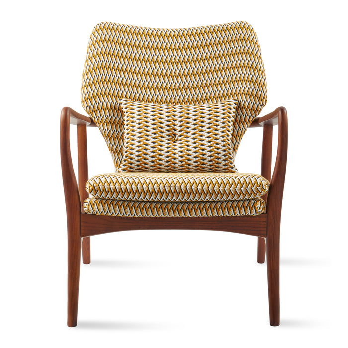 POLSPOTTEN Peggy Loungestoel - Oker / Wit