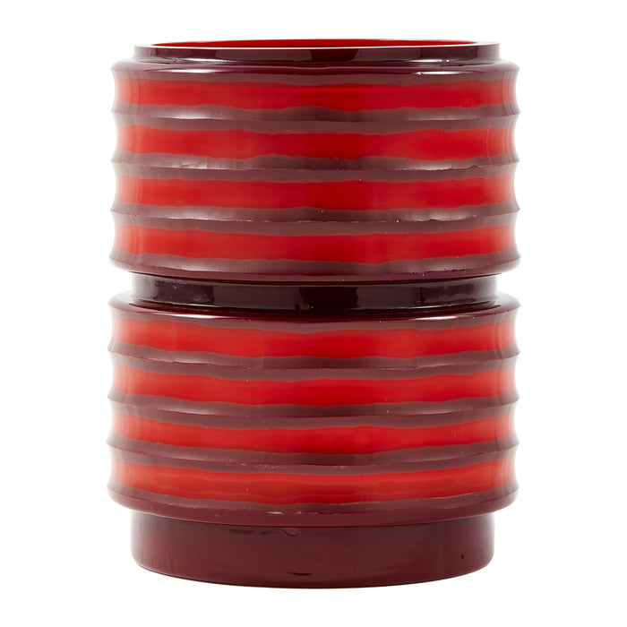 POLSPOTTEN Layer Vaas Ø 20 cm - Coral Red