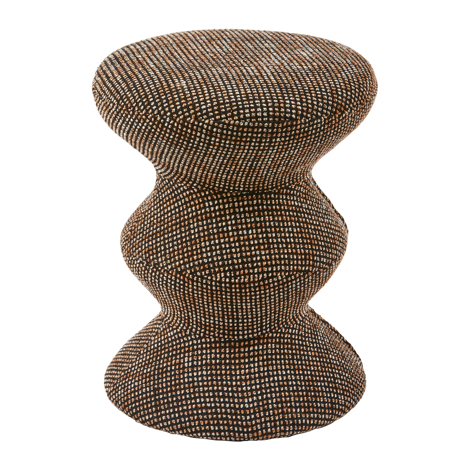 POLSPOTTEN Zig Zag Kruk - Donkerbruin