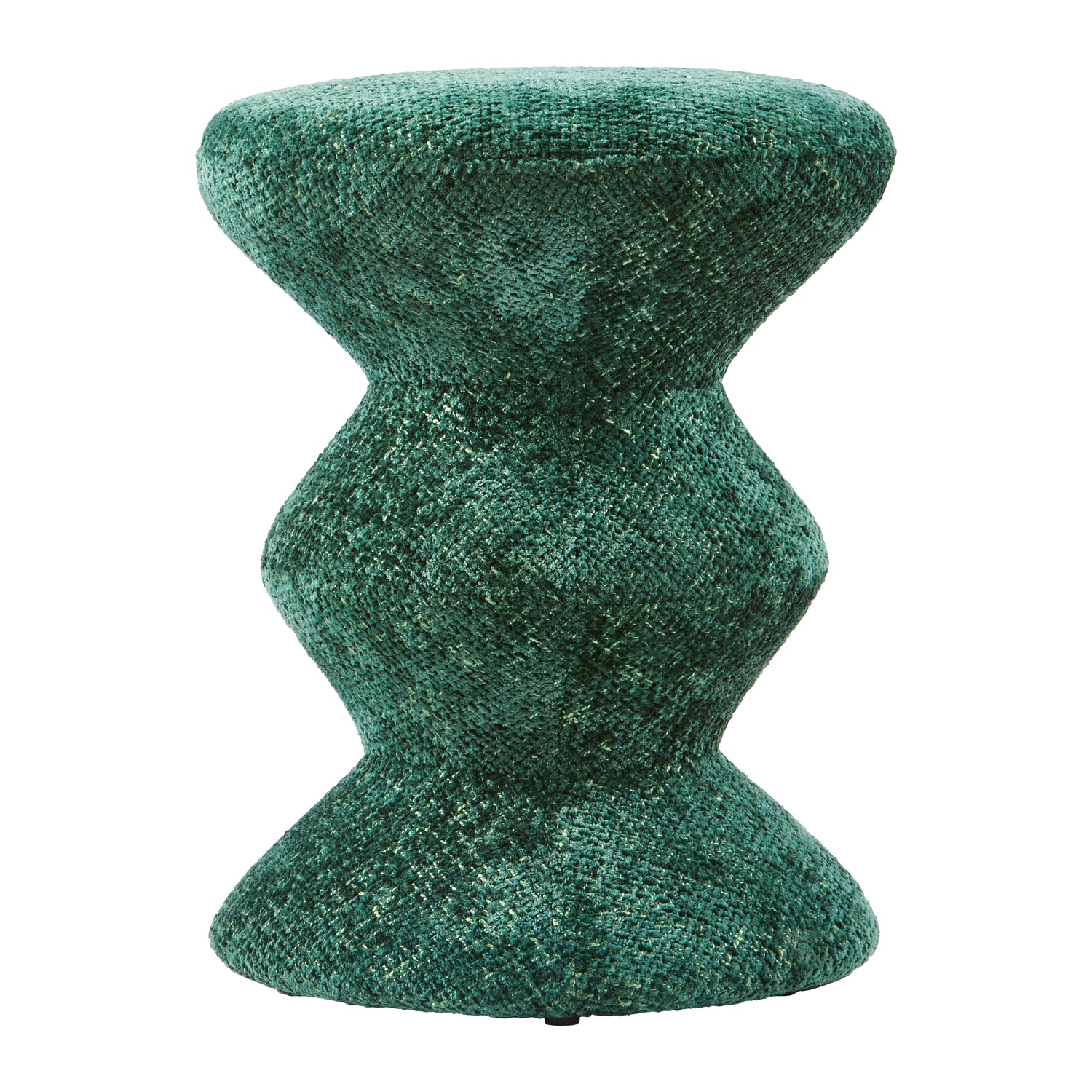 POLSPOTTEN Zig Zag Kruk - Donkergroen