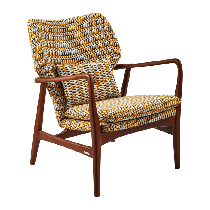 POLSPOTTEN Peggy Loungestoel - Oker / Wit