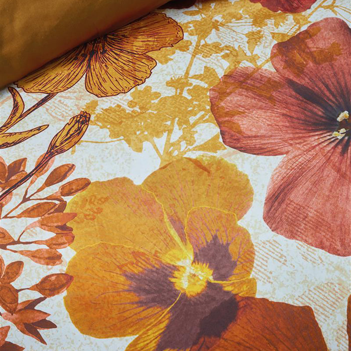 Beddinghouse Flora Dekbedovertrek 200 x 220 cm - Okergeel