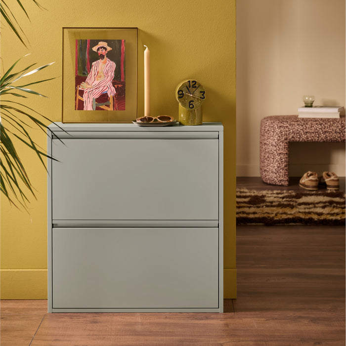 by fonQ Klip Schoenenkast - 2 Vakken - Taupe