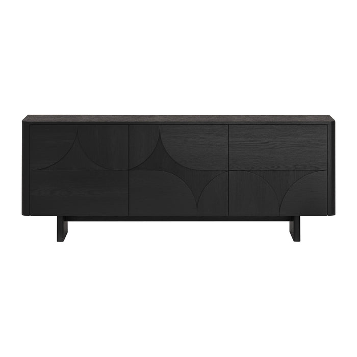 by fonQ Brikk Dressoir B 200 cm - Essen / Zwart