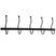 Vtw Living - Kapstok 5 haken - Metaal - Zwart - 50 x 15.5 x 6 cm