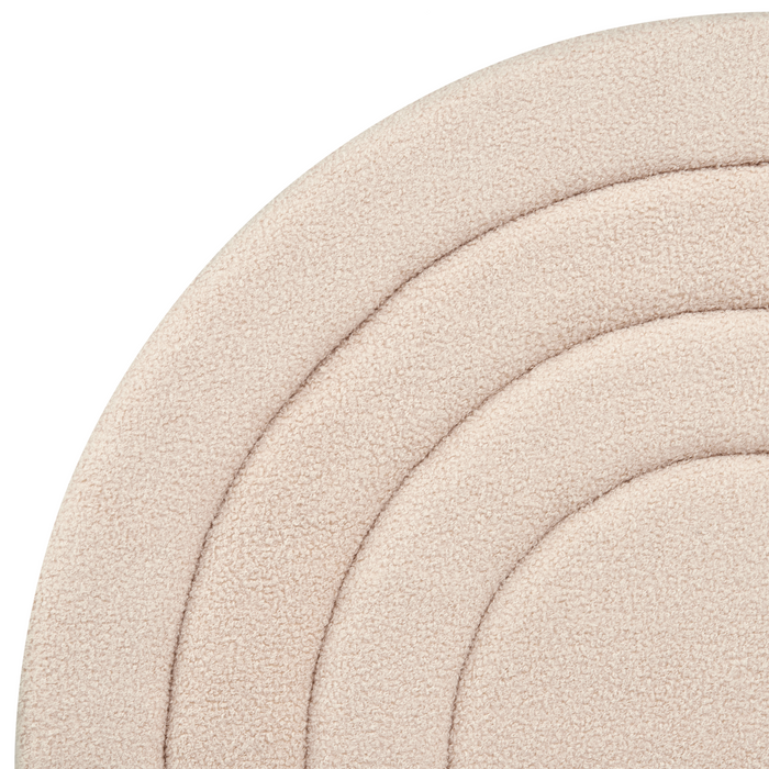 Beliani - ANET - Bed met opbergruimte - Beige - 90 x 200 cm - Bouclé