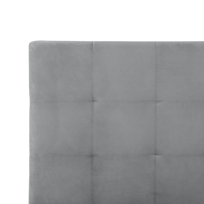 Beliani-LORIENT-Bed met opbergruimte-Lichtgrijs-160 x 200 cm-Fluweel